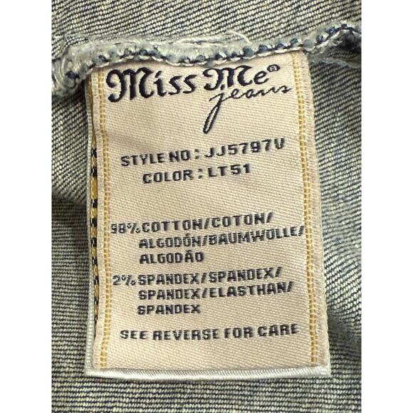Miss Me Denim Vest With Sequin Details Women’s Medium Blue. - Picture 4 of 8